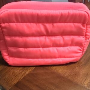 Stylish Pink Quilted Women's Makeup  Bag